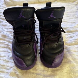 Air Jordan Black and Purple Sneakers